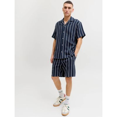 6. Jack&Jones męskie szorty w paski JPSTJAIDEN COBA STRIPE JOG SHORTS REG SN 12274413 SKY CAPTAIN/STRIPES
