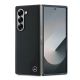 Etui Mercedes Leather Wood Imitation MagSafe na Samsung Galaxy Z Fold 6 - czarne