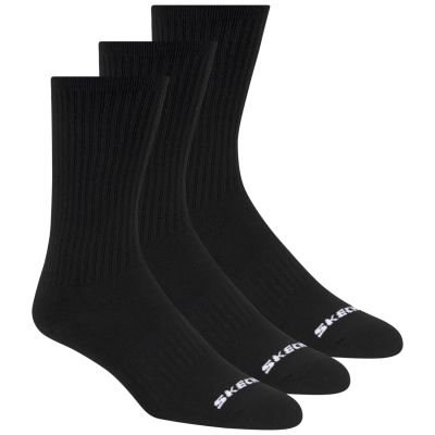 Skechers 3pk Unisex Non Terry Crew S601102-001 Czarne 43-46