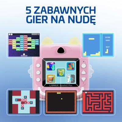 8. Aparat fotograficzny dla dzieci LAMAX InstaKid2 Plus, pink