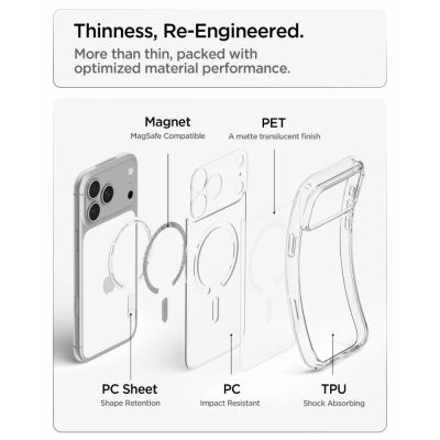 8. Etui Spigen Ultra Hybrid MagSafe na iPhone 18 Pro / 17 Pro - frost white