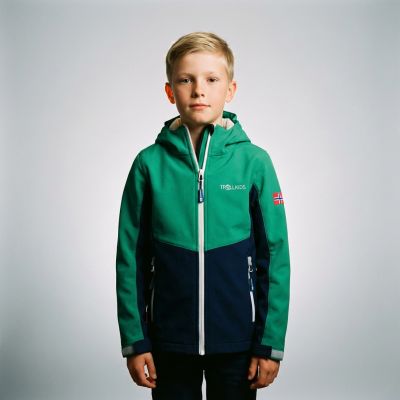3. Kurtka softshell Trollkids Kids Kristiansand Jacket pepper Jr 320-327