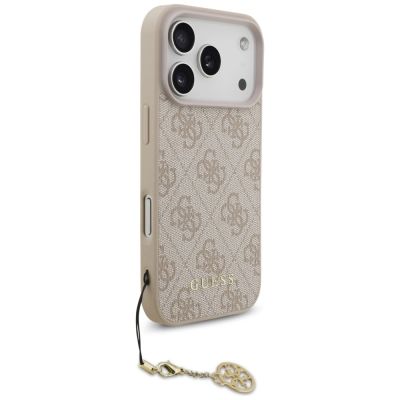 3. Etui Guess 4G Charms Collection MagSafe na iPhone 17 Pro - różowe