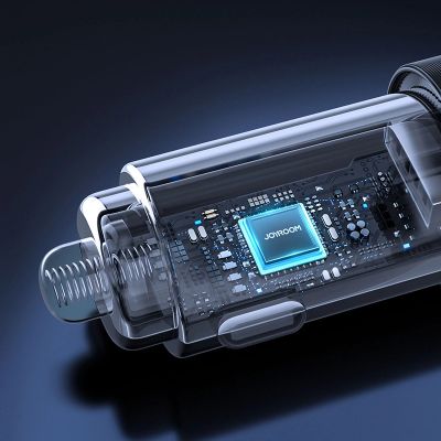 7. Joyroom samochodowa ładowarka 2 x USB z podświetleniem 24W czarny (JR-CL10)
