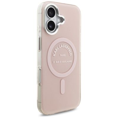 4. Etui Karl Lagerfeld IML Karl RSG Logo MagSafe do iPhone 17 - różowe