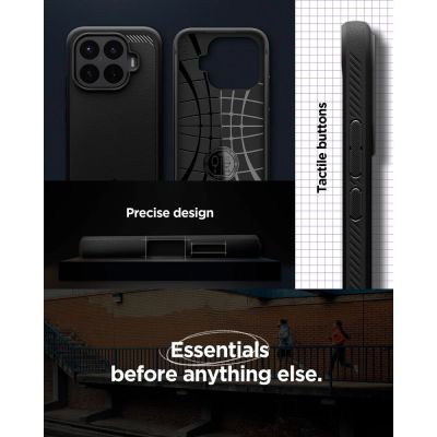 11. Etui Spigen Rugged Armor na Xiaomi 17T Pro - czarne matowe