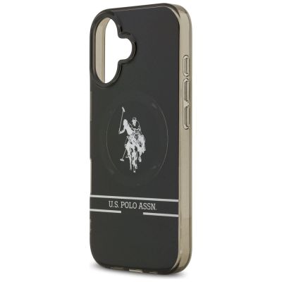 6. Etui US Polo DH and Bottom Stripe Logo MagSafe na iPhone 17 - czarne