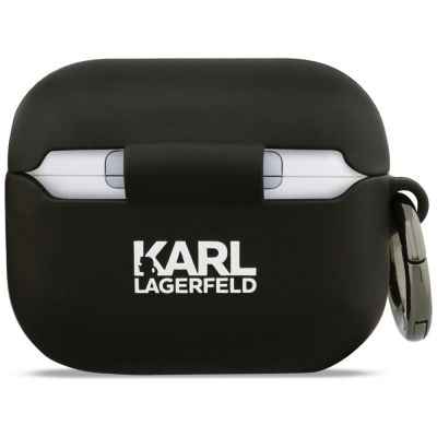 3. Etui Karl Lagerfeld Silicone Karl Head 3D na AirPods Pro 3 - czarne