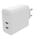 2. Mophie GaN Charger Dual - ładowarka sieciowa z podwójnym wejściem USB-C 67W (white)