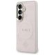 2. Etui Guess Saffiano Peony Embossed Ring MagSafe na Samsung Galaxy S26 - różowe