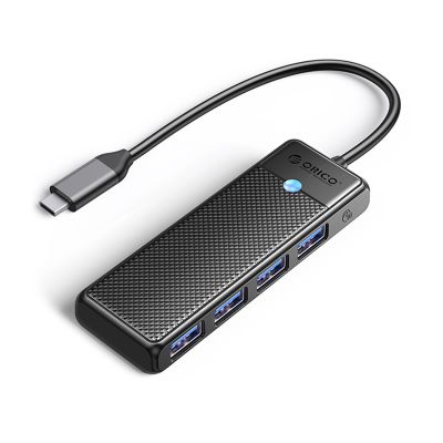 Hub USB-C Orico PAPW4A-C3 stacja dokująca 4x USB-A 3.0 - czarny