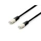 2. Equip 645690 kabel sieciowy Czarny 1 m Cat6a S/FTP (S-STP)