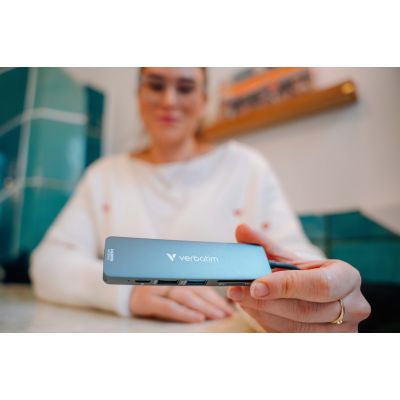 5. Verbatim 32156 huby i koncentratory USB 3.2 Gen 1 (3.1 Gen 1) Type-C 5000 Mbit/s Szary