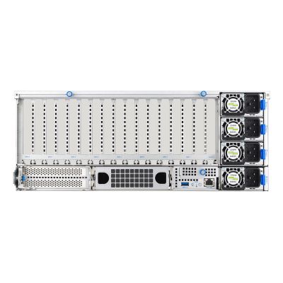 11. Platforma Asus Rack (4U) ESC8000A-E13X AMD EPYC 9005 (8xNVMe, 2xM.2, 2x10Gbe, 8xQSFP, IPMI, R3200W)