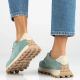 7. Skórzane półbuty sneakersy na platformie zielone Filippo DP7498