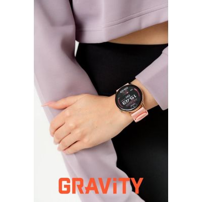 11. Smartwatch Gravity Różowe Złoto Pasek + Bransoleta GT11-5