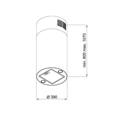 2. Okap wyspowy tuba MAAN Elba 2 39 złoty połysk