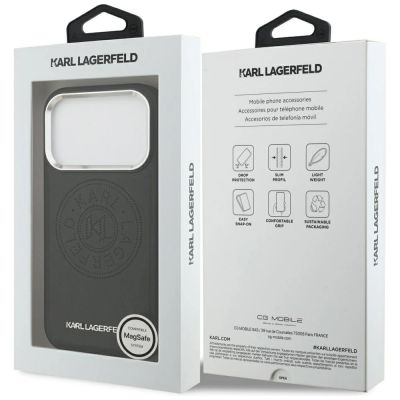 8. Etui Karl Lagerfeld Point & Metal Logo MagSafe do iPhone 17 Pro - czarne