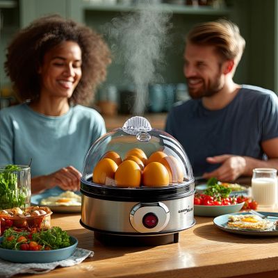 9. GREENBLUE AUTOMATYCZNY JAJOWAR, MOC 400W, DO 7 JAJ, MIARKA, 220-240V~, 50 HZ GB572