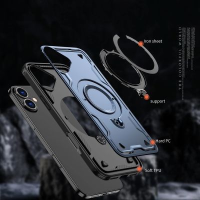 2. Etui Hybrid Armor Trendy z MagSafe na iPhone 16 - niebieskie