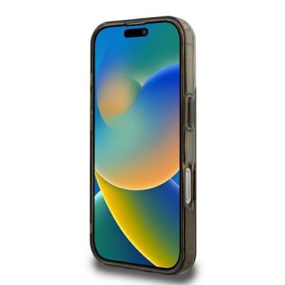 5. Etui Guess IML 4G Background MagSafe na iPhone 16 Pro - brązowe