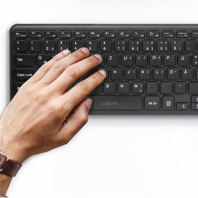 9. LogiLink ID0188 klawiatura Dom RF Wireless QWERTZ Czarny