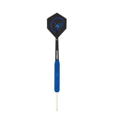 4. Rzutki steel tip Unicorn Core Plus - Blue Rubberised Brass 21g:8650|23g:8651|25g:8652