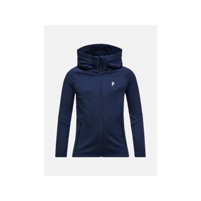 Bluza juniorska PEAK PERFORMANCE Jr Rider Essentials Zip Hood kolor granatowy