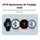 21. Smartwatch Damski GRAVITY GT12-2 Granatowy Pasek Silikonowy + Czarna Bransoleta