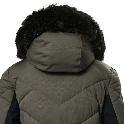 5. Kurtka narciarska damska Killtec KSW 102 pikowana z odpinanym kapturem brązowa (42039/311)