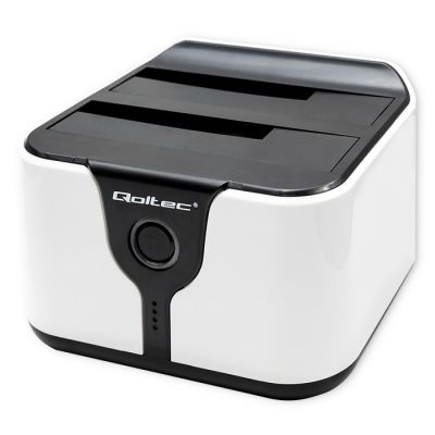 6. QOLTEC STACJA DOKUJĄCA DO DYSKÓW HDD SSD 2.5" 3.5" | SATA III | USB 3.0 | SUPER SPEED 5GB/S | Z FUNKCJĄ KLONOWANIA OFFLINE