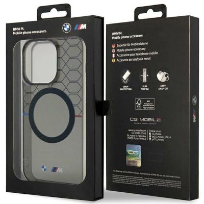 8. Etui BMW Pattern MagSafe na iPhone 14 Pro Max - szare
