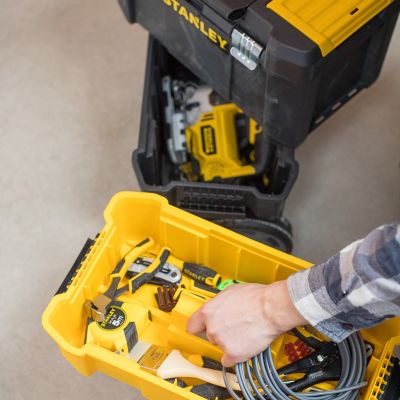 10. Stanley Essential Twarda kaseta na narzędzie Plastik Szary, Żółty