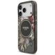 3. Etui Guess IML Flowers Pearl Strap MagSafe na iPhone 18 Pro / 17 Pro - czarne