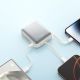 11. Powerbank Joyroom JR-PBF27 10000mAh 22.5W z wbudowanymi kablami USB-C i Lightning - biały