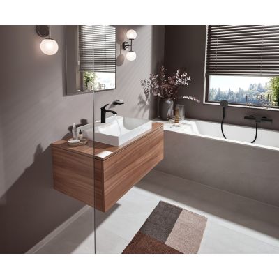 8. Hansgrohe Vivenis jednouchwytowa bateria umywalkowa 110 z podnoszoną zatyczką czarny mat