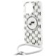 5. Etui Karl Lagerfeld IML Crossbody Monogram Karl & Choupette Head MagSafe na iPhone 16 Pro Max - przezroczyste