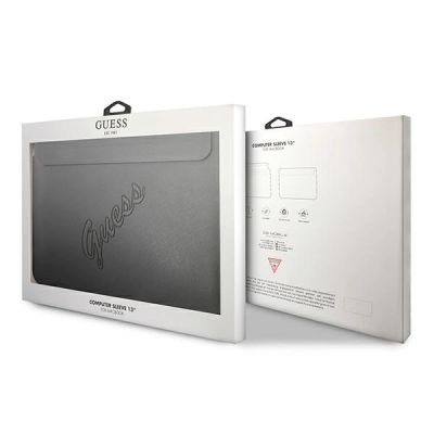 5. Pokrowiec Guess Saffiano Script na laptopa 13'' - czarny