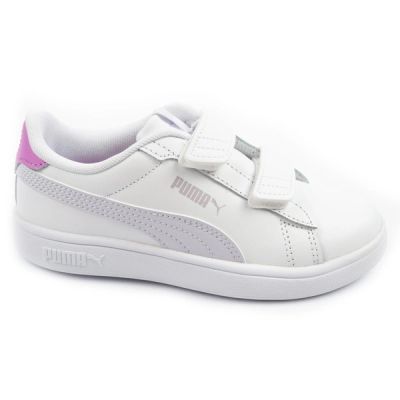 Puma buty sportowe dziecięce Smash 3.0 sneakersy białe skórzane modne