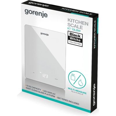 2. Waga kuchenna Gorenje KT10LBW (do 10 kg; biały)