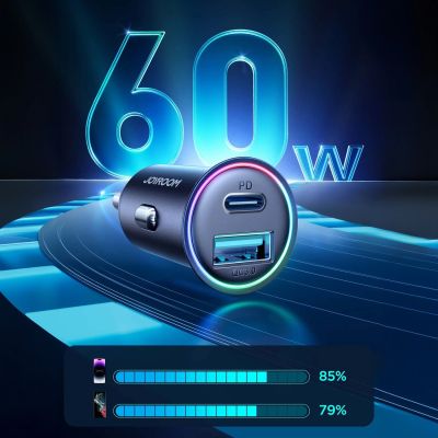 10. Mini ładowarka Joyroom JR-CCN04 60W USB-A USB-C - czarna
