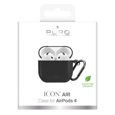 6. Etui Puro Icon na AirPods 4 - czarne