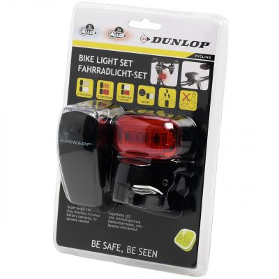 8. Zestaw lampek rowerowych Dunlop Led 416793