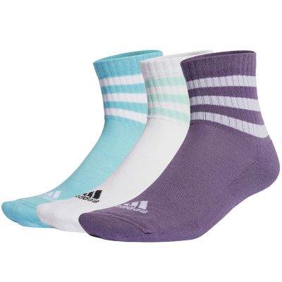 2. Skarpety adidas 3-Stripes Cushioned Sportswear Mid-Cut Socks 3P IJ8263