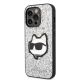 2. Etui Karl Lagerfeld Glitter Choupette Patch na iPhone 14 Pro Max - srebrne