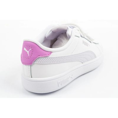 4. Puma buty sportowe dziecięce Smash 3.0 sneakersy białe skórzane modne
