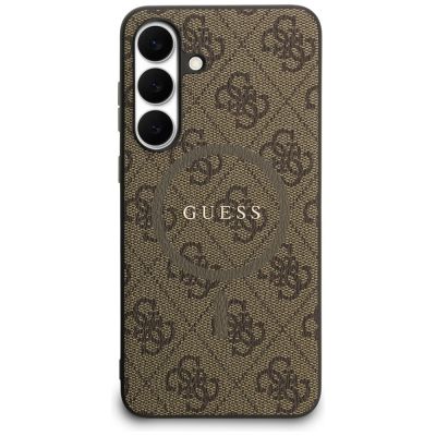 3. Etui Guess 4G Ring Classic Logo MagSafe na Samsung Galaxy S25 FE - brązowe