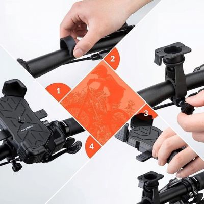 3. Uchwyt na telefon Rockbros 25210030001 do roweru na kierownicę - czarny