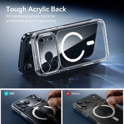 7. Zestaw ESR Classic Hybrid MagSafe + Szkło hartowane na iPhone 17 Pro Max - przezroczyste