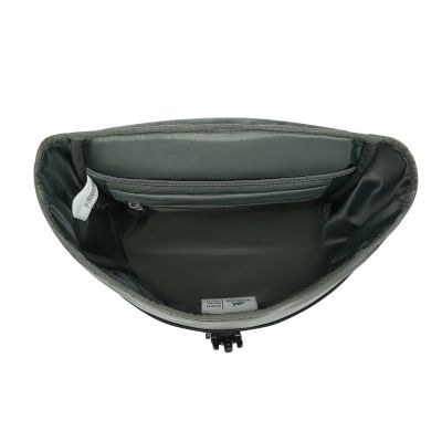 15. Rivacase Eden plecak Plecak rolowany Czarny Poliester, Skóra woskowana (Pull Up)